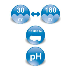 Clorador salino CTX Go Salt con bomba de pH 40 g/h 160 m³