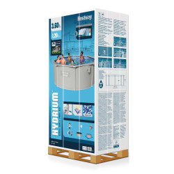 BESTWAY POOL Hydrium Stahlwandpool Komplett-Set rund 360 x 120 cm