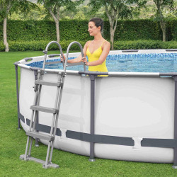 Bestway Steel Pro MAX Schwimmbad Rund Frame Pool-Set mit Filterpumpe Ø 305/366 x 100cm