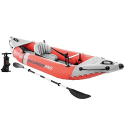 Schlauchboot INTEX Boot Excursion Pro K1 Kajak Ruderboot mit Padel und Pumpe