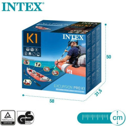 Schlauchboot INTEX Boot Excursion Pro K1 Kajak Ruderboot mit Padel und Pumpe