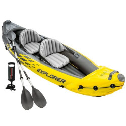 Schlauchboot INTEX Boot Explorer K2 Kajak Ruderboot mit Padel und Pumpe