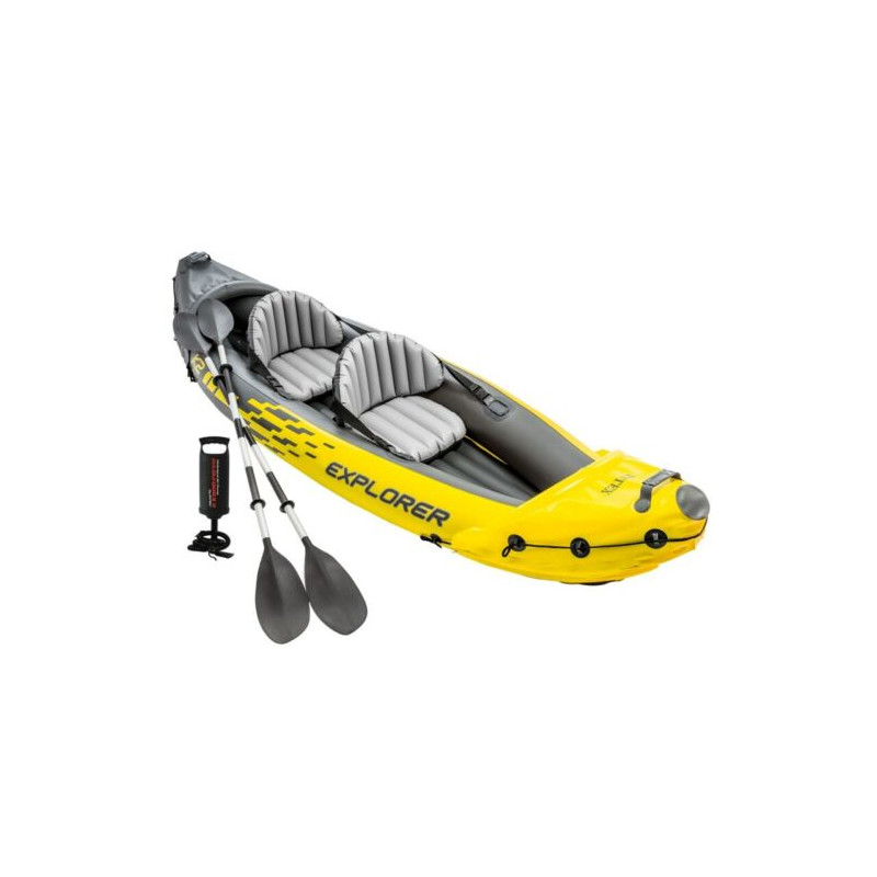 Schlauchboot INTEX Boot Explorer K2 Kajak Ruderboot mit Padel und Pumpe