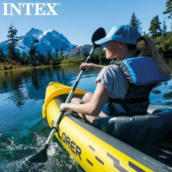 Schlauchboot INTEX Boot Explorer K2 Kajak Ruderboot mit Padel und Pumpe