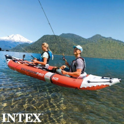 Schlauchboot INTEX Boot Excursion Pro K2 Kajak Ruderboot mit Padel und Pumpe