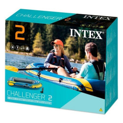 Schlauchboot INTEX Challenger 2 Ruderboot mit Padel und Pumpe