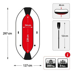 Schlauchboot INTEX Boot Mariner 3 Ruderboot mit Padel und Pumpe