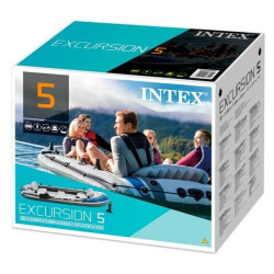 Schlauchboot INTEX Boot Excursion 5 Ruderboot mit Padel und Pumpe