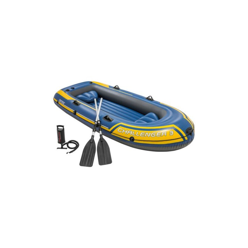 Schlauchboot INTEX Challenger 3 Ruderboot mit Padel und Pumpe