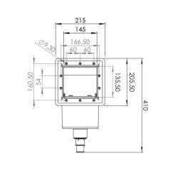 Skimmer Set GRE AR100 Oberflächenskimmer Einbau für Stahlwand Pools