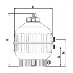 Filtro Cantabric Lateral AstralPool depuradora piscina con Válvula Lateral