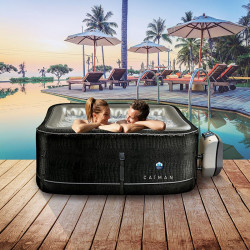 NetSpa Caïman Whirlpool aufblasbar für 4 Personen SPA 168x168cm Pool In/Outdoor Spa