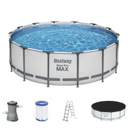 Bestway Swimming Pool 427x122cm Frame Pool Steel Pro MAX Schwimmbad mit Filteranlage