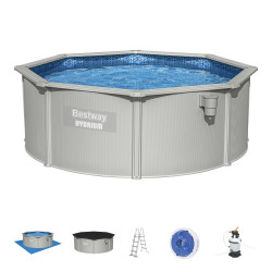 Bestway Hydrium Schwimmbad 360 x 120 cm Stahlwandbecken mit Filteranlage