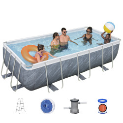 Bestway Swimming Pool 404x201x100cm Power Steel Schwimmbad Frame Pool Modell 2024