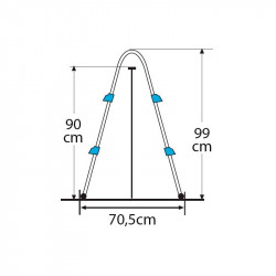 Poolleiter 98cm 4 Stufen für Aufstellpools GRE