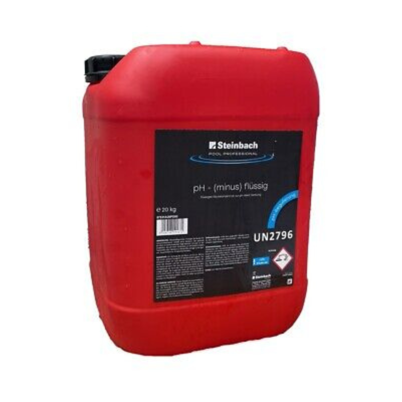 pH-Regulierung Steinbach PH-MINUS Flüssig 14,9% Pool pH-Senker 20 Liter pH-Regulierung Steinbach PH-MINUS Flüssig 14,9% Pool pH-Senker 20 Liter