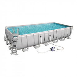 Bestway Swimming Pool 732 x 366 x 132cm Power Steel Frame Pool Komplett-Set Pool