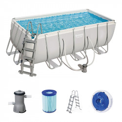 Bestway Swimming Pool 412x201x122cm Power Steel Frame Pool Komplett-Set Pool