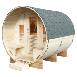 HOLL'S Gartensauna Gaïa Luna mit komplettem Zubehör