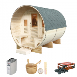 HOLL'S Gartensauna Gaïa Luna mit komplettem Zubehör