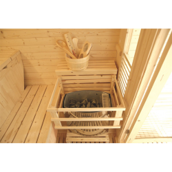 HOLL'S Gartensauna Gaïa Luna mit komplettem Zubehör