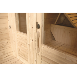 HOLL'S Gartensauna Gaïa Luna mit komplettem Zubehör