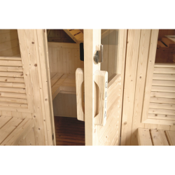 HOLL'S Gartensauna Gaïa Luna mit komplettem Zubehör