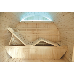 HOLL'S Gartensauna Gaïa Luna mit komplettem Zubehör