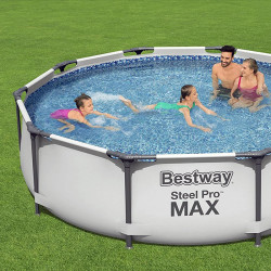 Bestway Swimming Pool 366x100 Steel Pro MAX Pool Rund Schwimmbecken mit Filteranlage