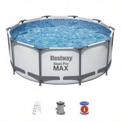Bestway Steel Pro MAX Schwimmbad 305 x 100 cm mit Filteranlage