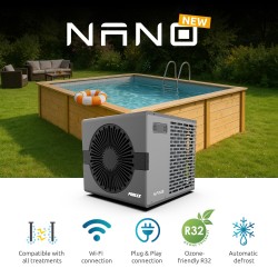 Pool Wärmepumpe POOLEX NANO New Reversible 3 kW / 5 kW bis -7°C mit WLAN