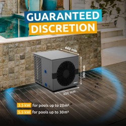 Pool Wärmepumpe POOLEX NANO New Reversible 3 kW / 5 kW bis -7°C mit WLAN
