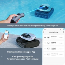 Akku Poolroboter DREAME Z1 PRO Kabellos Poolreiniger mit APP Bis zu 200m²