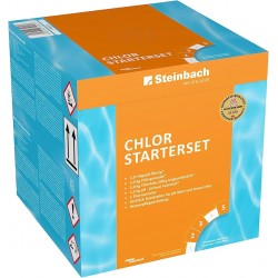 Steinbach Pool Starterset 7-tlg. Chlortabs pH-Minus Poolpflege Chlorgranulat Algezid
