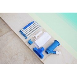 Steinbach Bodensauger Pool Schwimmbad Teleskopstange Duo Poolreiniger Poolsauger mit 1,5 m Aluminiumstange Steinbach