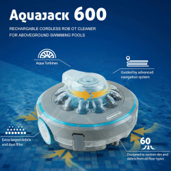 Poolroboter Poolreiniger Akku Kabellos Bodenreiniger RUMBOO AQUAJACK 600 Battery Vollautomatisch