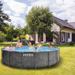 Pool Intex Greywood Prism Frame 457x122cm Premium Pool KIT mit Filterpumpe