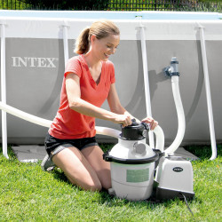 Sandfilteranlage mit Salzwassersystem INTEX Filterpumpe Poolpumpe