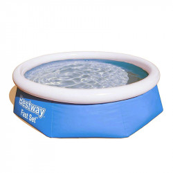 BESTWAY Fast Set Aufblasbarer Pool mit Filterpumpe, rund, in verschiedenen Grössen