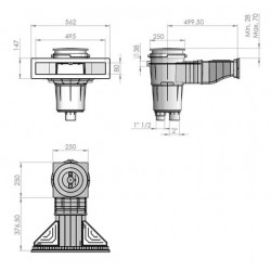 AstralPool Slim Skimmer NORM 17,5 L weiß für Folien-/Betonbecken mit Einsätzen Flachskimmer